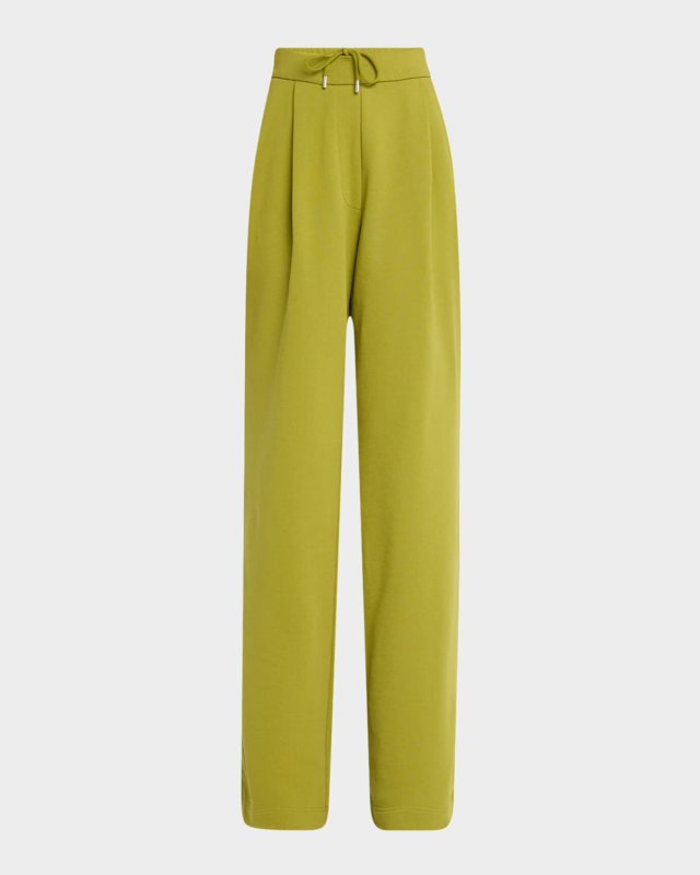 Hartia Bis Pleated Wide-Leg Pull-On Pants
